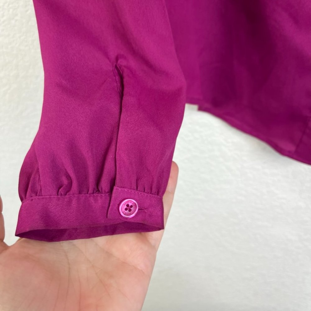 MK Michael Kors Michl Chain Tie Fuchsia Blouse - Picture 5 of 10